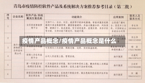 疫情产品概念/疫情产品概念是什么-第3张图片