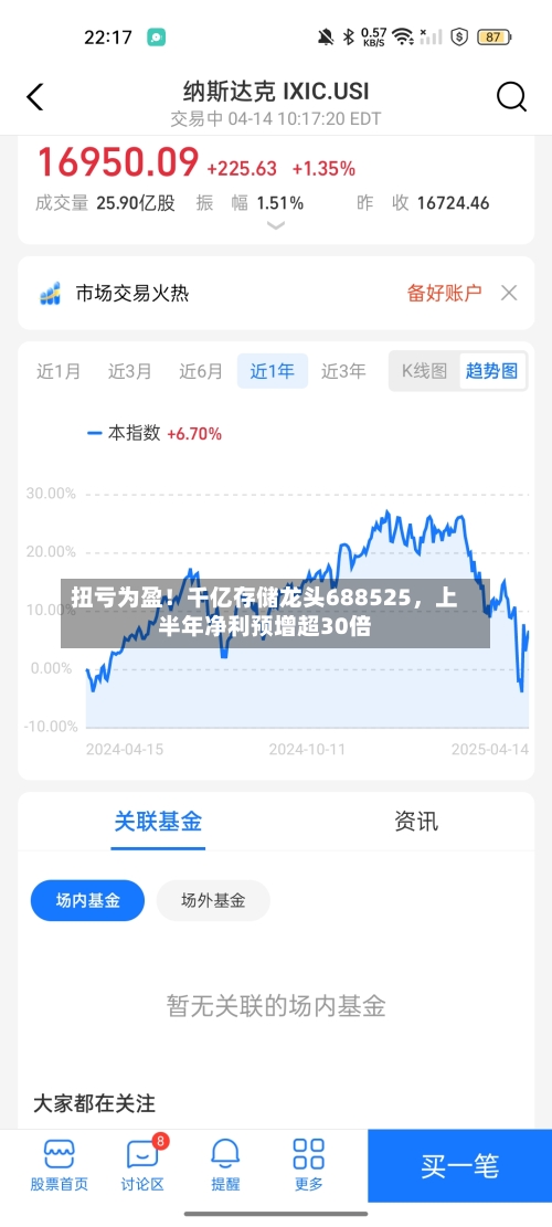 扭亏为盈！千亿存储龙头688525，上半年净利预增超30倍-第2张图片