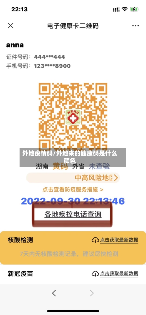 外地疫情码/外地来的健康码是什么颜色