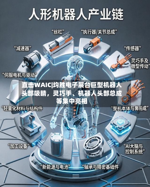 直击WAIC|均胜电子展台巨型机器人头部吸睛，灵巧手、机器人头部总成等集中亮相