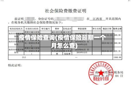 疫情保险查询(疫情保险延期一个月怎么查)-第2张图片