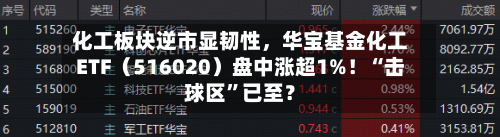 化工板块逆市显韧性	，华宝基金化工ETF（516020）盘中涨超1%！“击球区”已至？-第3张图片