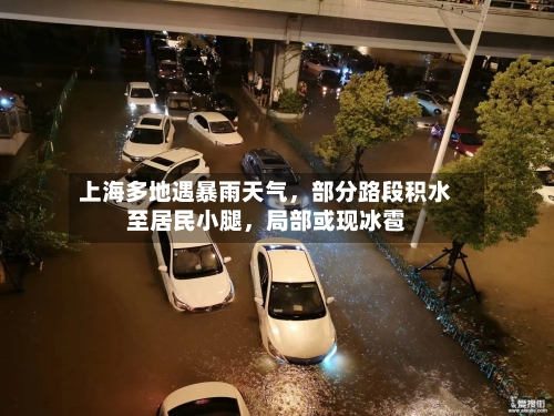 上海多地遇暴雨天气，部分路段积水至居民小腿，局部或现冰雹