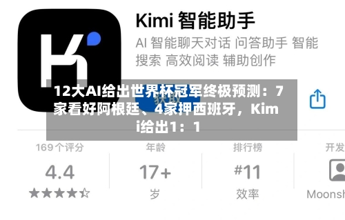 12大AI给出世界杯冠军终极预测：7家看好阿根廷、4家押西班牙，Kimi给出1：1-第3张图片