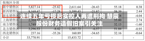 连续五年亏损后实控人再遭刑拘 慧辰股份财务造假旧案引关注-第2张图片