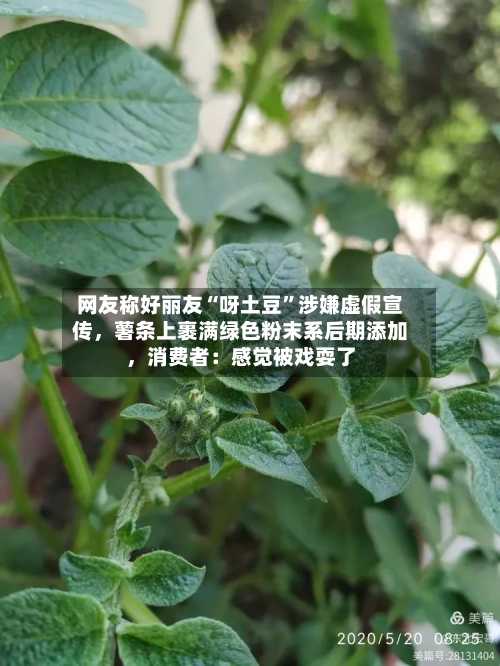 网友称好丽友“呀土豆”涉嫌虚假宣传	，薯条上裹满绿色粉末系后期添加，消费者：感觉被戏耍了-第2张图片
