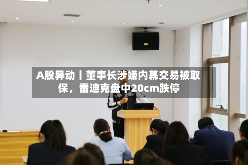 A股异动丨董事长涉嫌内幕交易被取保，雷迪克盘中20cm跌停-第2张图片