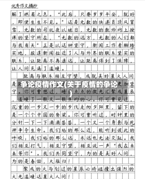 争论疫情作文(关于疫情的争论)-第3张图片