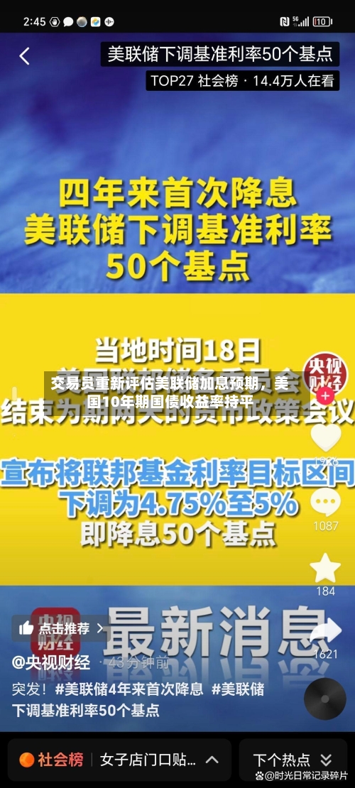 交易员重新评估美联储加息预期，美国10年期国债收益率持平-第3张图片