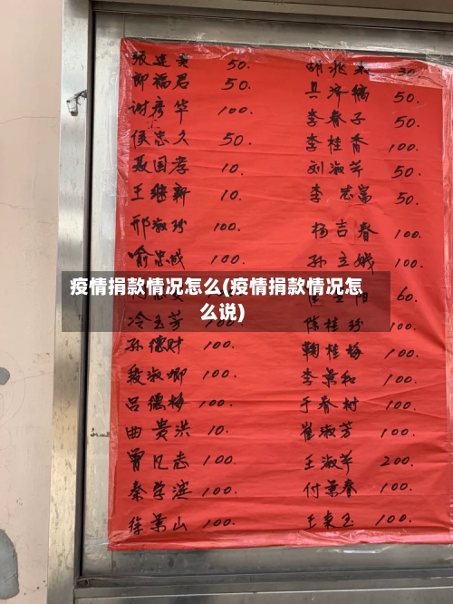 疫情捐款情况怎么(疫情捐款情况怎么说)-第2张图片