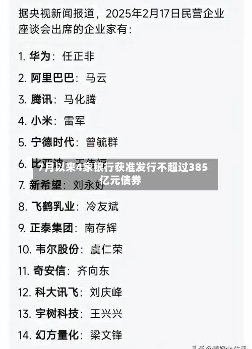 7月以来4家银行获准发行不超过385亿元债券-第2张图片