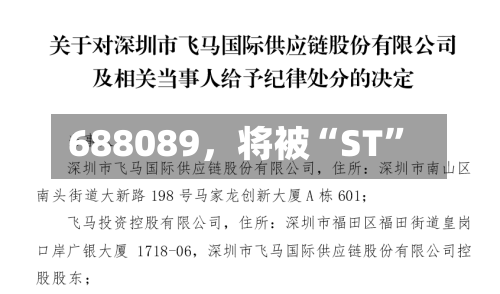 688089，将被“ST”-第3张图片