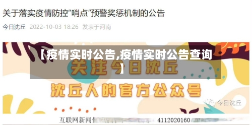 【疫情实时公告,疫情实时公告查询】