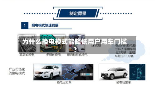 为什么换电模式能降低用户用车门槛？