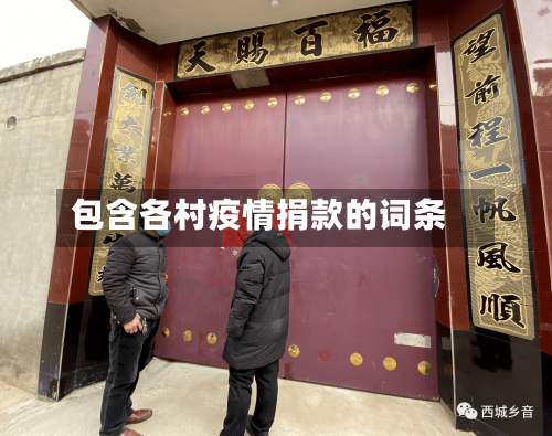 包含各村疫情捐款的词条
