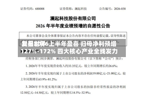 复星世界发布2026上半年盈喜 归母净利预增127%-172% 四大核心产业全线发力-第2张图片
