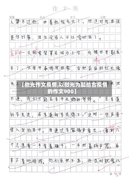 【微光作文疫情,以微光为题结合疫情的作文900】-第2张图片
