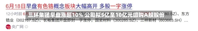 三环集团早盘涨超10% 公司拟5亿至10亿元回购A股股份-第3张图片