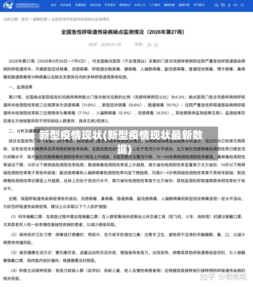 新型疫情现状(新型疫情现状最新数据)