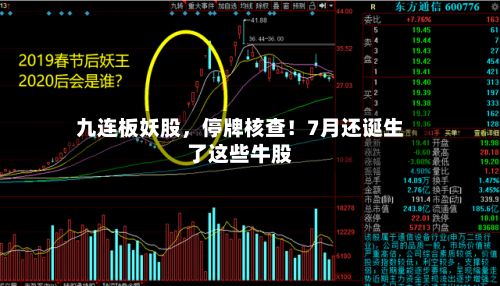 九连板妖股	，停牌核查！7月还诞生了这些牛股-第3张图片