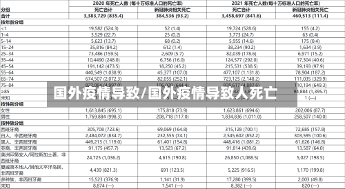 国外疫情导致/国外疫情导致人死亡