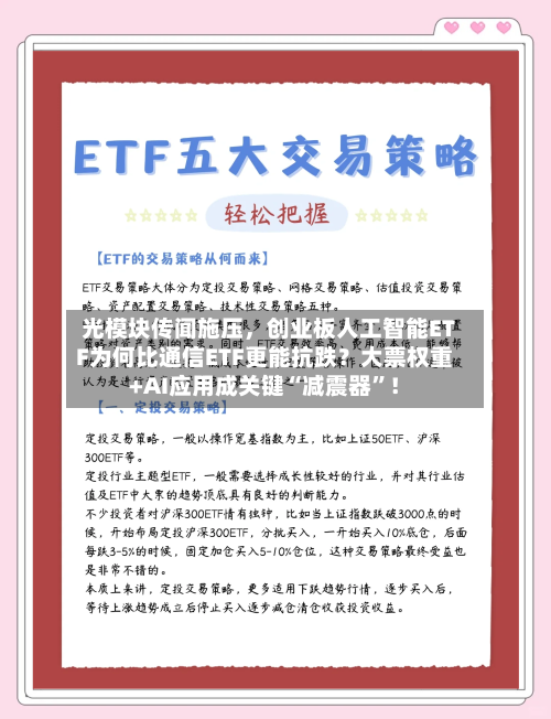 光模块传闻施压	，创业板人工智能ETF为何比通信ETF更能抗跌？大票权重+AI应用成关键“减震器”！-第3张图片
