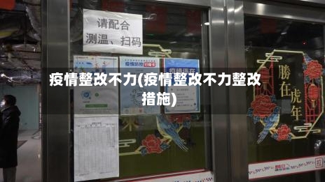 疫情整改不力(疫情整改不力整改措施)