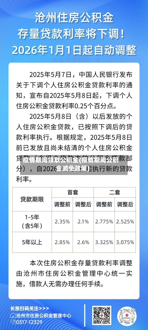 疫情期间领取公积金(疫情期间公积金减免政策)