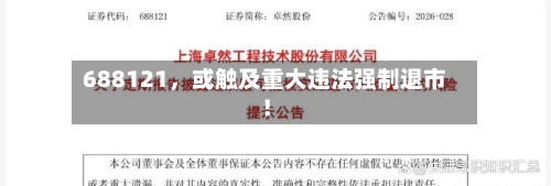 688121	，或触及重大违法强制退市！-第3张图片