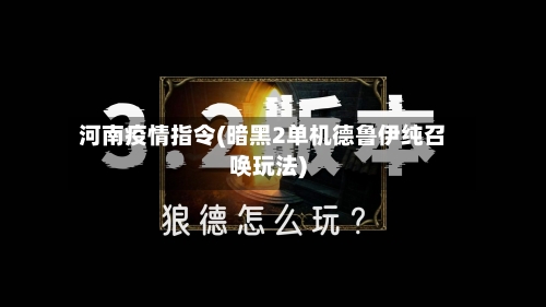 河南疫情指令(暗黑2单机德鲁伊纯召唤玩法)-第2张图片