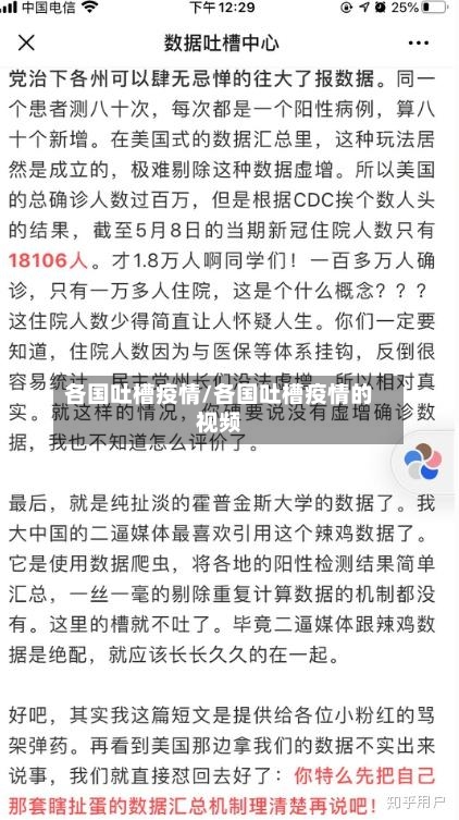 各国吐槽疫情/各国吐槽疫情的视频