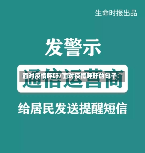 面对疫情呼吁/面对疫情呼吁的句子