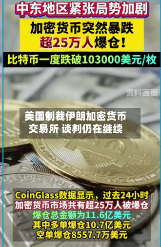 美国制裁伊朗加密货币交易所 谈判仍在继续-第2张图片