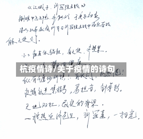 杭疫情诗/关于疫情的诗句