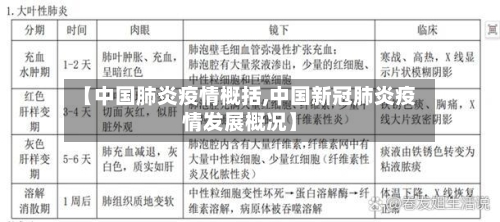 【中国肺炎疫情概括,中国新冠肺炎疫情发展概况】