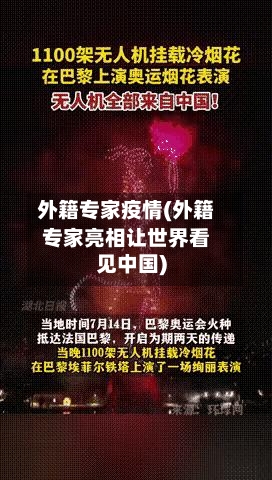 外籍专家疫情(外籍专家亮相让世界看见中国)