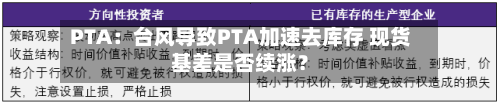 PTA：台风导致PTA加速去库存 现货基差是否续涨？