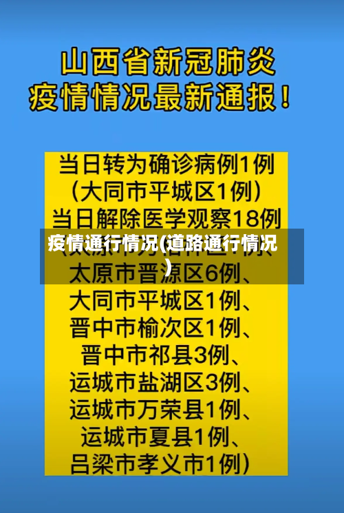 疫情通行情况(道路通行情况)