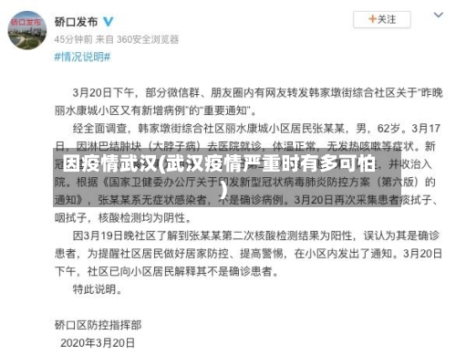 因疫情武汉(武汉疫情严重时有多可怕)
