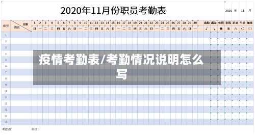 疫情考勤表/考勤情况说明怎么写-第2张图片