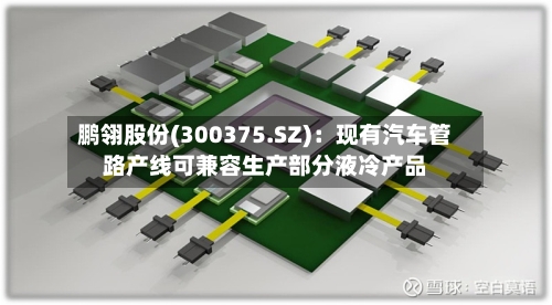 鹏翎股份(300375.SZ)：现有汽车管路产线可兼容生产部分液冷产品-第2张图片