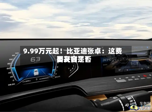 9.99万元起！比亚迪张卓：这费用，友商是否要开会了？-第3张图片