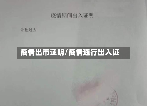 疫情出市证明/疫情通行出入证-第2张图片
