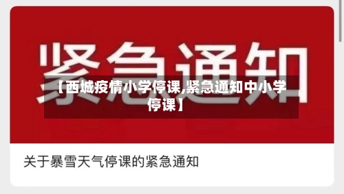 【西城疫情小学停课,紧急通知中小学停课】-第3张图片