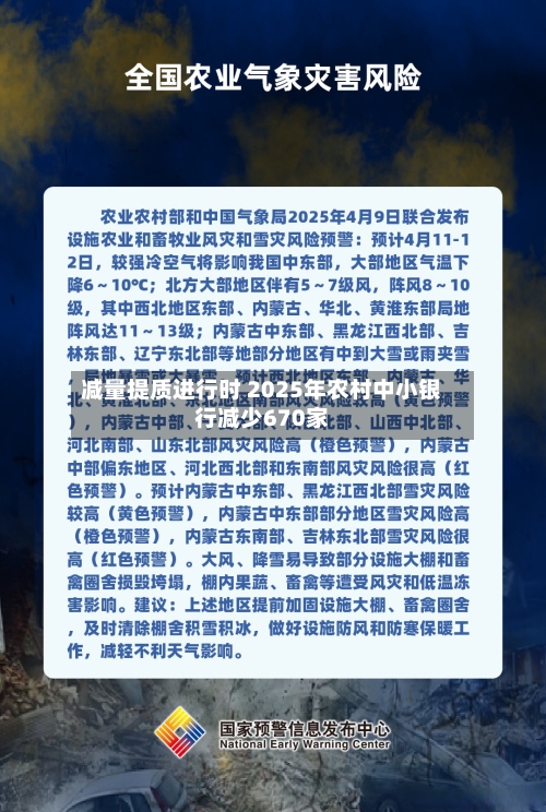 减量提质进行时 2025年农村中小银行减少670家-第2张图片