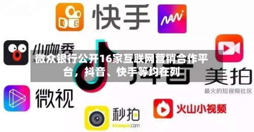 微众银行公开16家互联网营销合作平台，抖音、快手等均在列-第3张图片