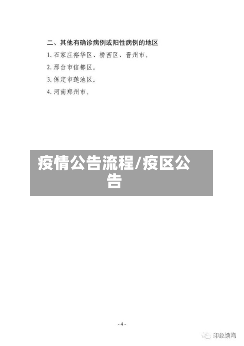 疫情公告流程/疫区公告