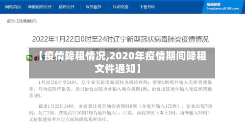 【疫情降租情况,2020年疫情期间降租文件通知】