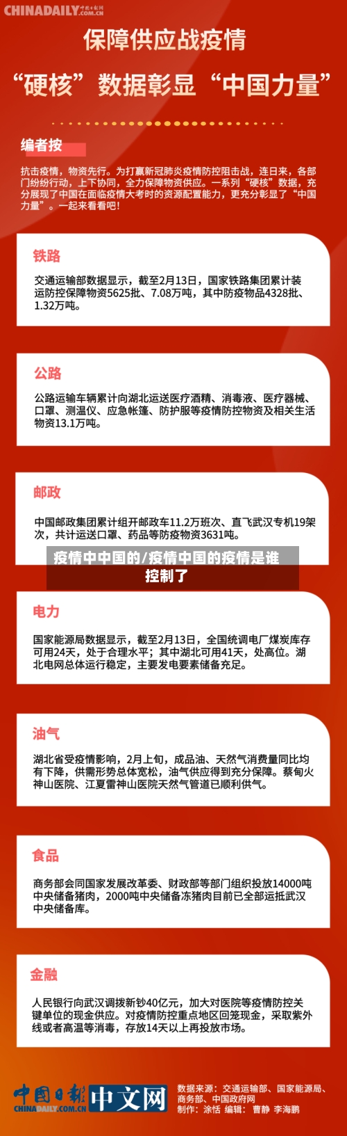 疫情中中国的/疫情中国的疫情是谁控制了