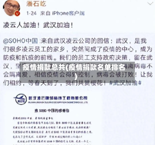 疫情捐款总共(疫情捐款名单排名)-第2张图片
